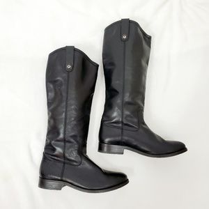 Frye Boots 8 B Black Melissa Leather Riding 77167